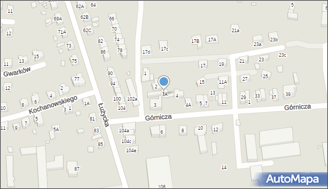 Zgorzelec, Górnicza, 3A, mapa Zgorzelec