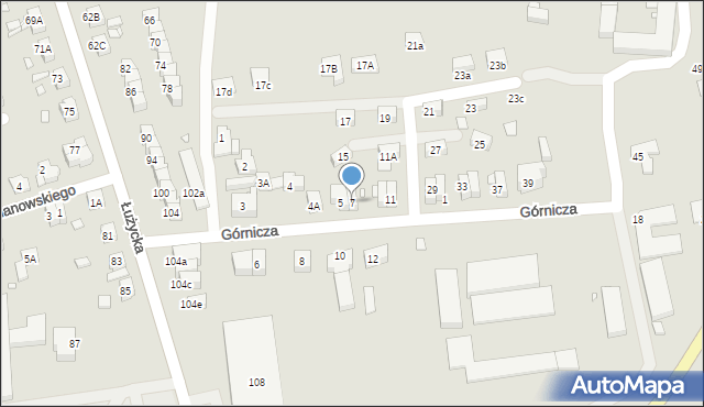 Zgorzelec, Górnicza, 7, mapa Zgorzelec