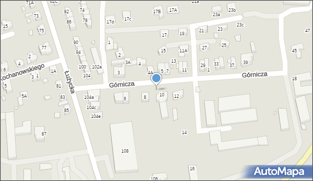 Zgorzelec, Górnicza, 8a, mapa Zgorzelec