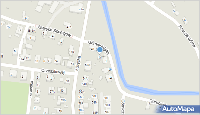 Zgorzelec, Górnowiejska, 1a, mapa Zgorzelec