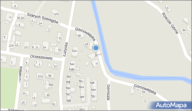 Zgorzelec, Górnowiejska, 1b, mapa Zgorzelec