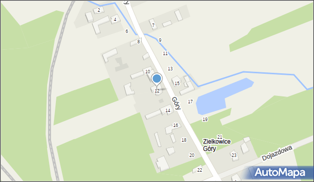Zielkowice, Góry, 12, mapa Zielkowice