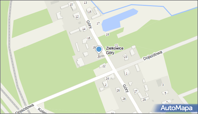 Zielkowice, Góry, 20, mapa Zielkowice