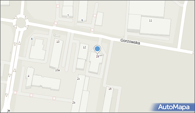 Zielona Góra, Gorzowska, 14, mapa Zielona Góra