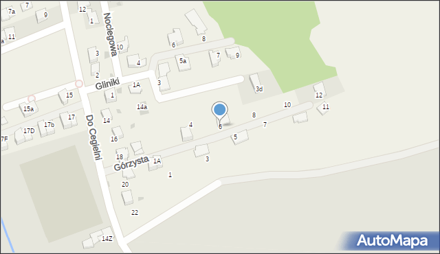 Zielonki, Górzysta, 6, mapa Zielonki