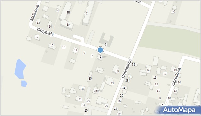 Adamów, Grzymały Szymona, ks. kan., 5, mapa Adamów