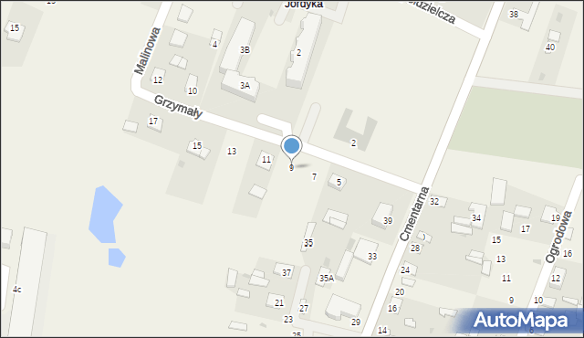 Adamów, Grzymały Szymona, ks. kan., 9, mapa Adamów