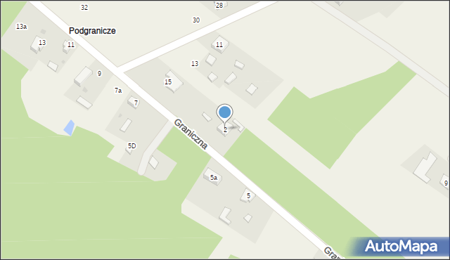 Aleksandria Druga, Graniczna, 2, mapa Aleksandria Druga