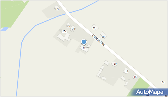 Aleksandria Druga, Graniczna, 21, mapa Aleksandria Druga