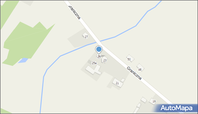 Aleksandria Druga, Graniczna, 25, mapa Aleksandria Druga