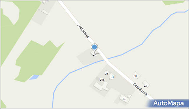 Aleksandria Druga, Graniczna, 27, mapa Aleksandria Druga