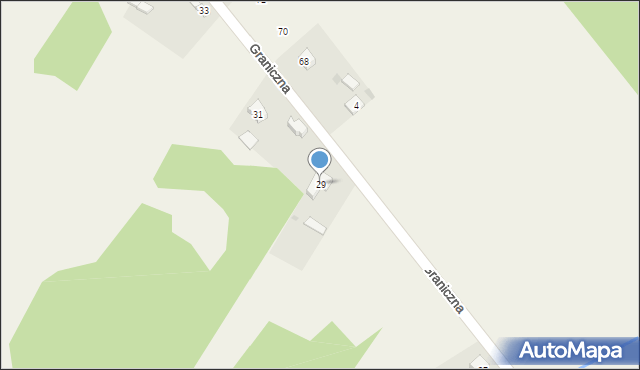 Aleksandria Druga, Graniczna, 29, mapa Aleksandria Druga