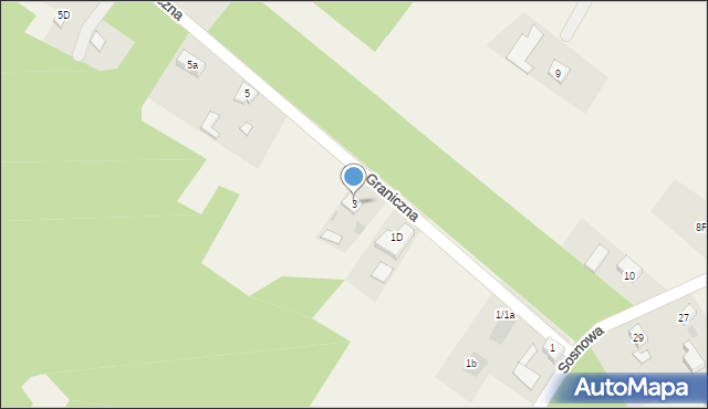 Aleksandria Druga, Graniczna, 3, mapa Aleksandria Druga