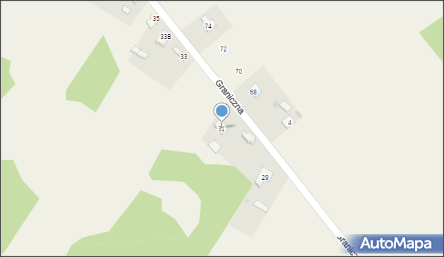 Aleksandria Druga, Graniczna, 31, mapa Aleksandria Druga