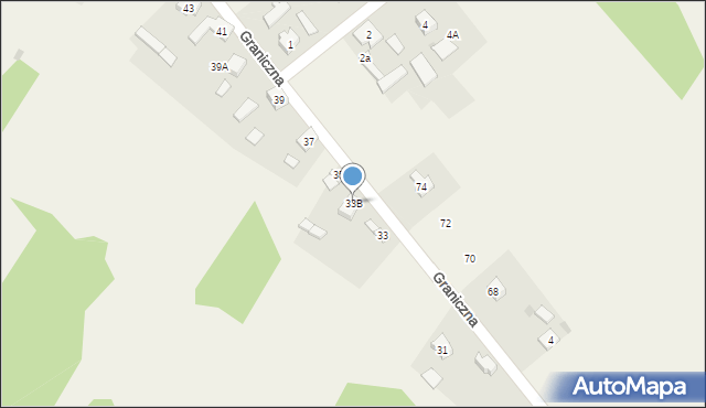 Aleksandria Druga, Graniczna, 33B, mapa Aleksandria Druga