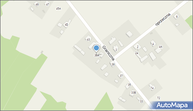 Aleksandria Druga, Graniczna, 39A, mapa Aleksandria Druga