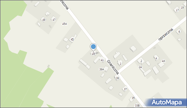 Aleksandria Druga, Graniczna, 43, mapa Aleksandria Druga