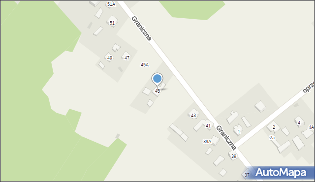 Aleksandria Druga, Graniczna, 45, mapa Aleksandria Druga