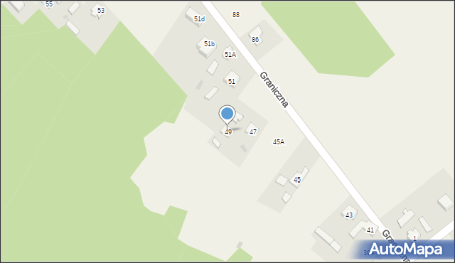 Aleksandria Druga, Graniczna, 49, mapa Aleksandria Druga