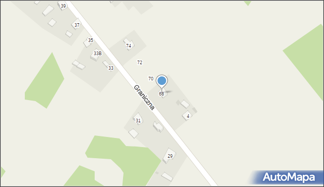 Aleksandria Druga, Graniczna, 68, mapa Aleksandria Druga