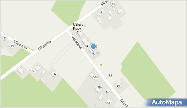 Aleksandria Druga, Graniczna, 92, mapa Aleksandria Druga