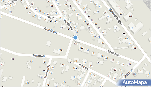 Aleksandrów Kujawski, Graniczna, 32a, mapa Aleksandrów Kujawski