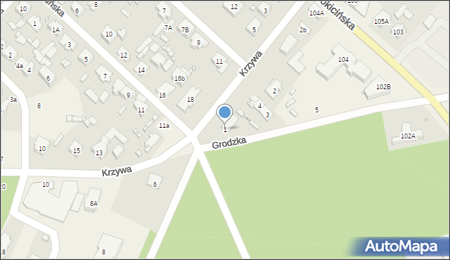 Andrespol, Grodzka, 1, mapa Andrespol