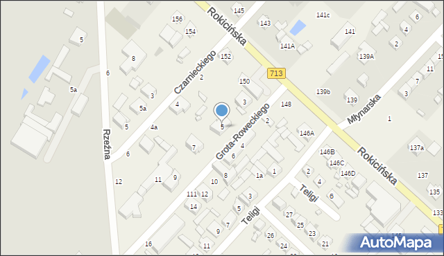 Andrespol, Grota-Roweckiego Stefana, gen., 5, mapa Andrespol