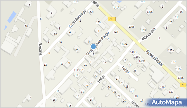 Andrespol, Grota-Roweckiego Stefana, gen., 6, mapa Andrespol