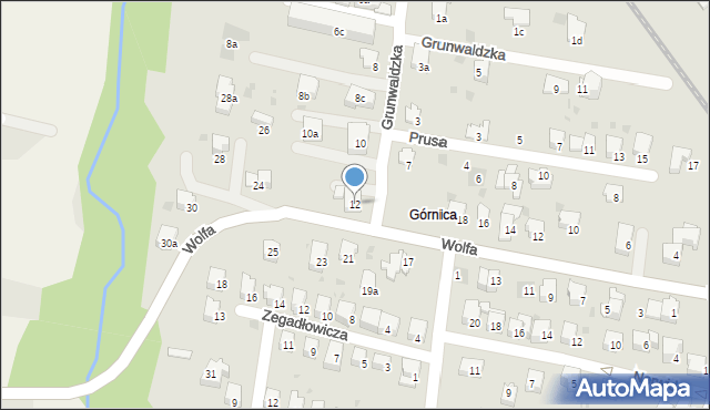 Andrychów, Grunwaldzka, 12, mapa Andrychów