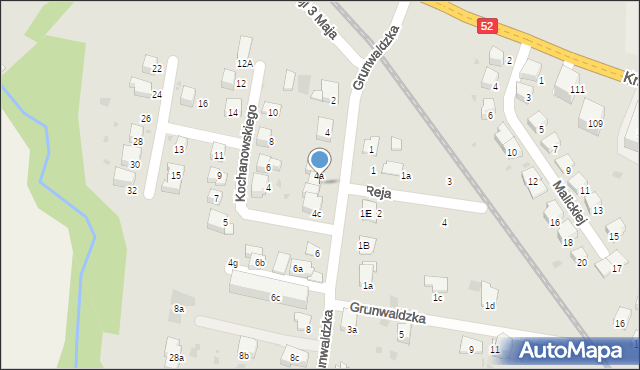 Andrychów, Grunwaldzka, 4b, mapa Andrychów