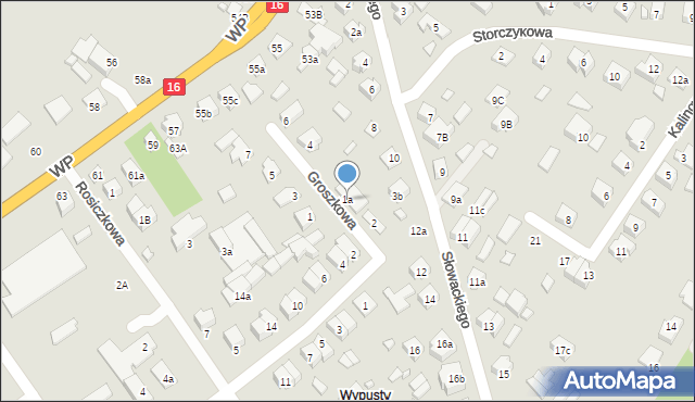 Augustów, Groszkowa, 1a, mapa Augustów