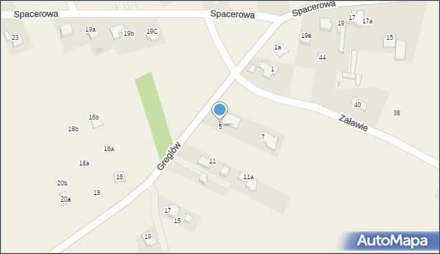 Babice, Greglów, 5, mapa Babice