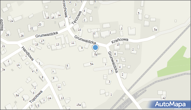 Babice, Grunwaldzka, 7A, mapa Babice