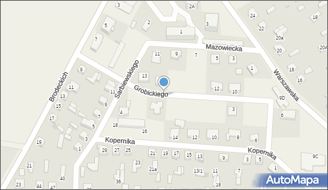 Baboszewo, Grobickiego Jerzego, mjr., 11, mapa Baboszewo