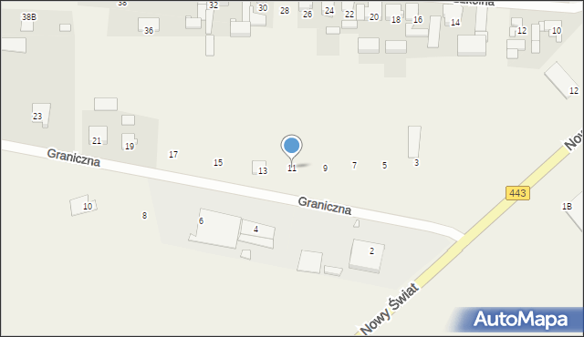 Bachorzew, Graniczna, 11, mapa Bachorzew