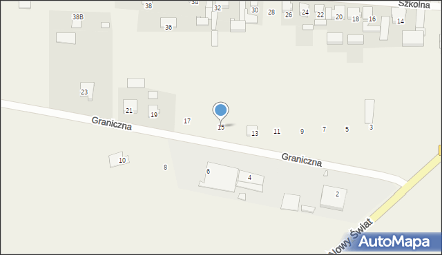 Bachorzew, Graniczna, 15, mapa Bachorzew