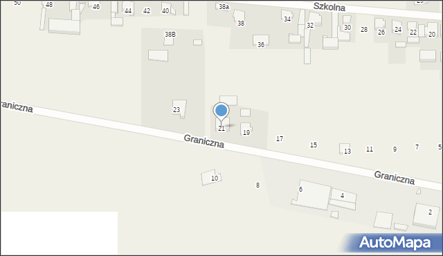 Bachorzew, Graniczna, 21, mapa Bachorzew