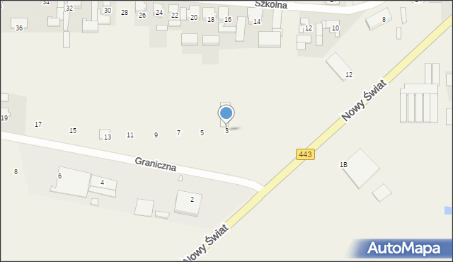 Bachorzew, Graniczna, 3, mapa Bachorzew