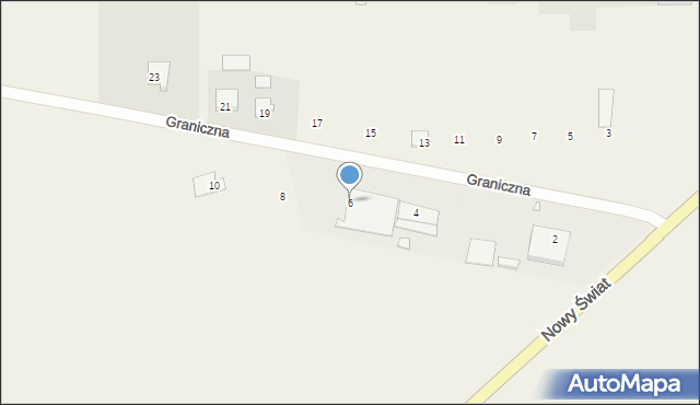 Bachorzew, Graniczna, 6, mapa Bachorzew