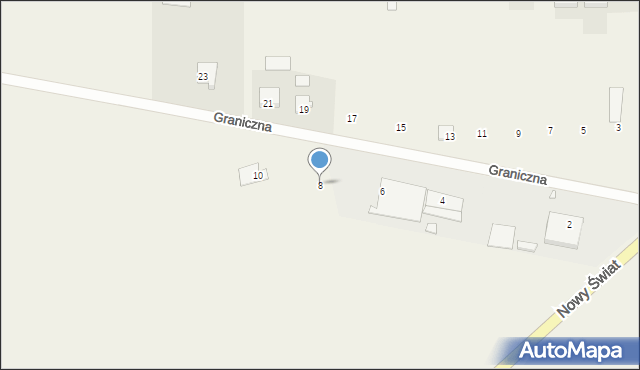 Bachorzew, Graniczna, 8, mapa Bachorzew