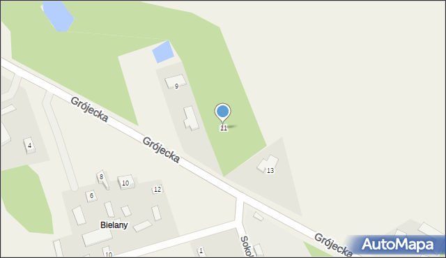 Badowo-Mściska, Grójecka, 11, mapa Badowo-Mściska