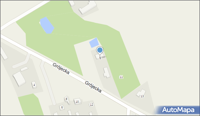 Badowo-Mściska, Grójecka, 9, mapa Badowo-Mściska