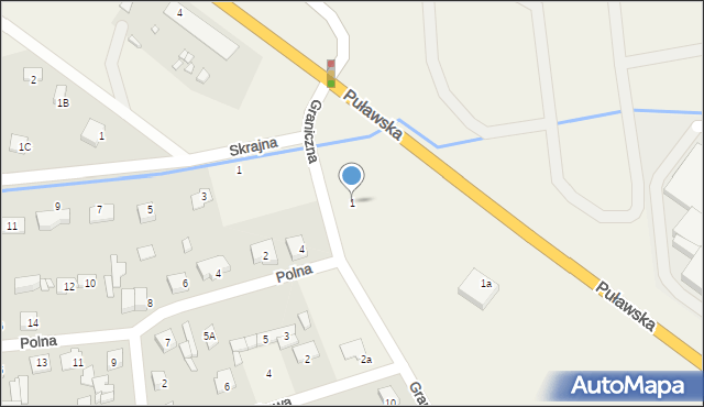 Baniocha, Graniczna, 1, mapa Baniocha