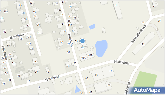 Baranowo, Graniczna, 61, mapa Baranowo