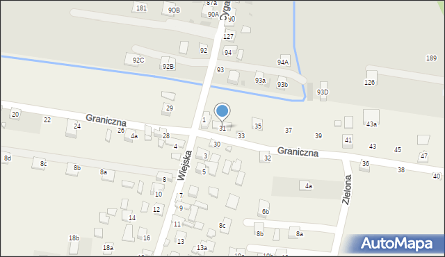 Barcice Dolne, Graniczna, 31, mapa Barcice Dolne