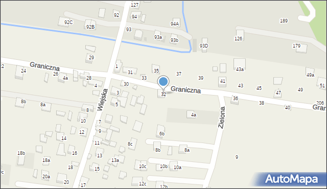 Barcice Dolne, Graniczna, 32, mapa Barcice Dolne