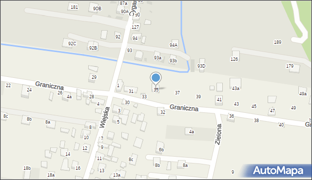 Barcice Dolne, Graniczna, 35, mapa Barcice Dolne