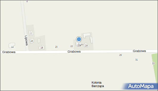 Barcząca, Grabowa, 22a, mapa Barcząca