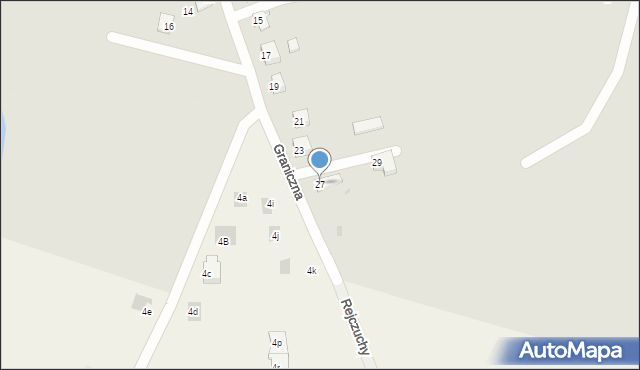 Barczewo, Graniczna, 27, mapa Barczewo